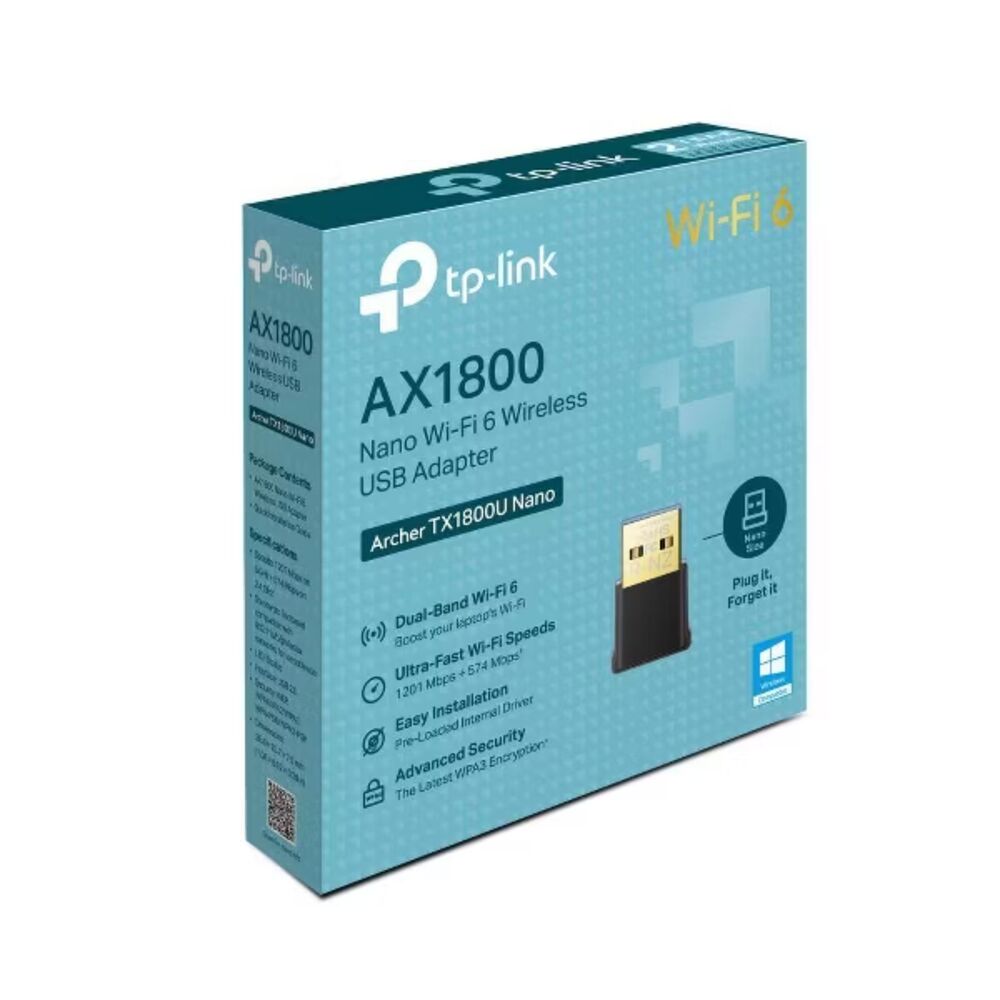 TP-Link Archer TX1800U Nano Wi-Fi USB Adapter: Dual Band Wireless 6 Adapter